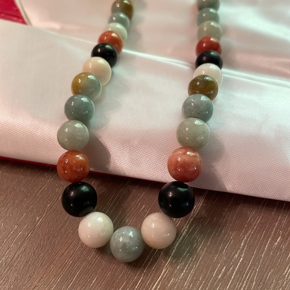 Genuine Jade Multi Colored Necklace - Picture 4 of 7